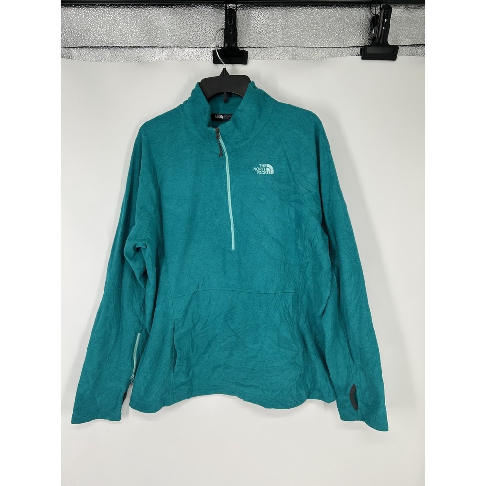 The North Face Canyonlands Sweater Women's 2XL Teal 1/4 Quarter Zip Thumbholes